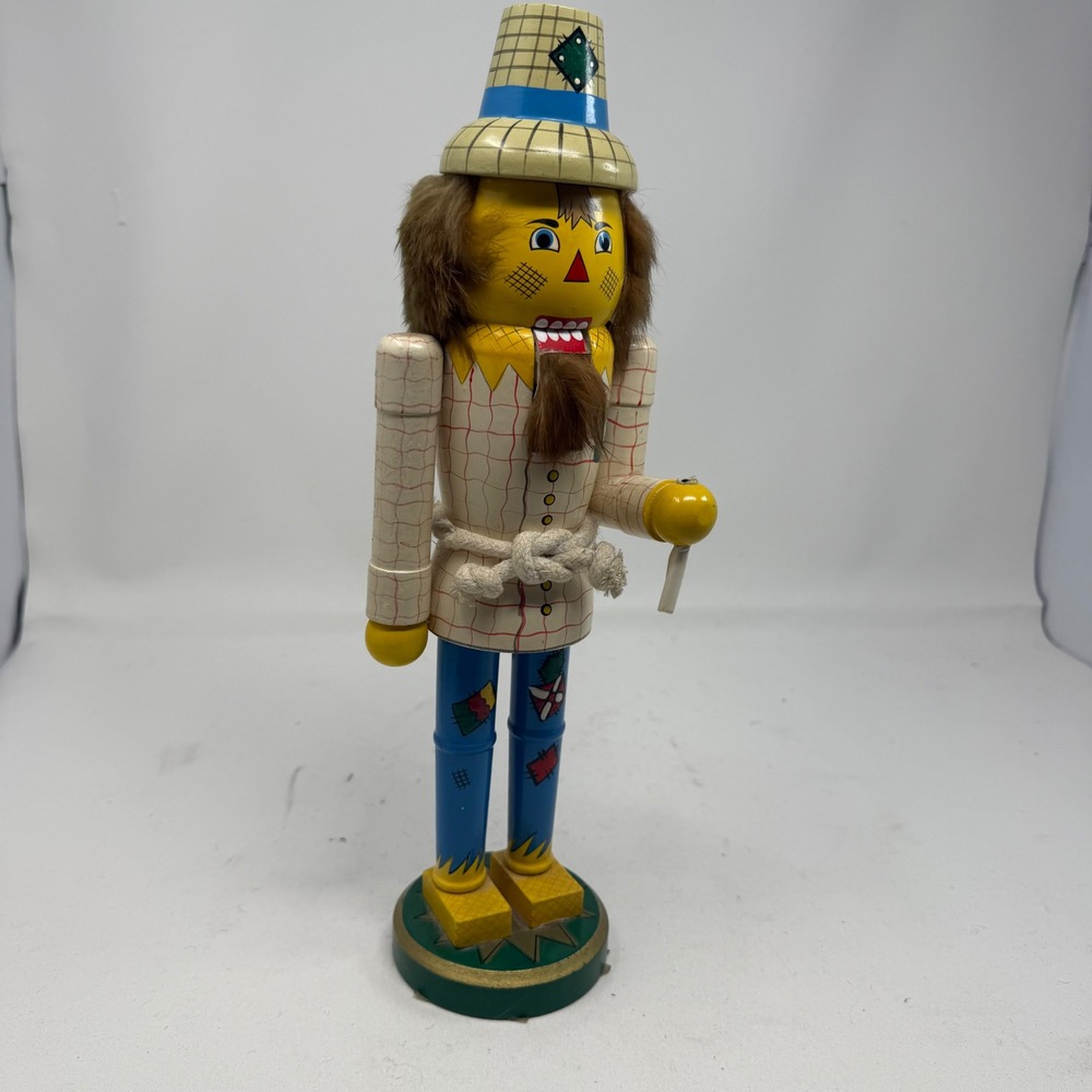 Kurt Adler Vintage Wizard of Oz Scarecrow Wooden Nutcracker Christmas Decor 14"